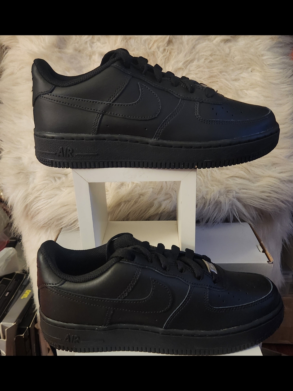 Nike Air Force 1 LE (GS) Low Sneakers -Triple Black NIB 5Y (GS) WOMENS SIZE 6.5